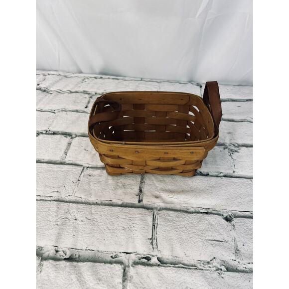 1998 Longaberger Rosemary Booking/Promo Basket w/2 Leather Ears - Picture 3 of 4